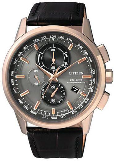 Citizen AT8113-12H Leather Watch - Brown