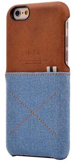 Kajsa Denim Back cover For Iphone 6 Plus / Iphone 6S Plus / screen protector included / Light Blue