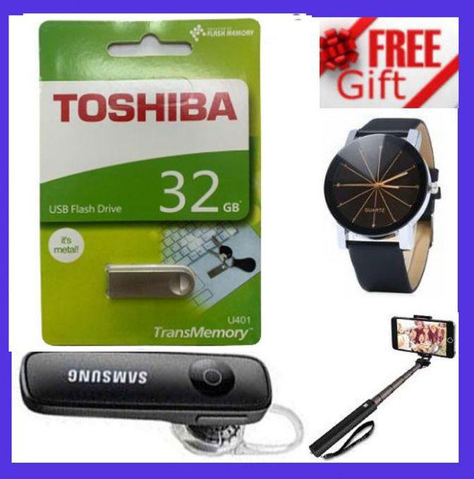 Toshiba 32GB USB FLASH DISK-SILVER + Quality GIFTS