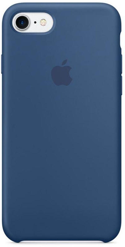 Apple جراب سيليكون - آيفون 7 - أزرق
