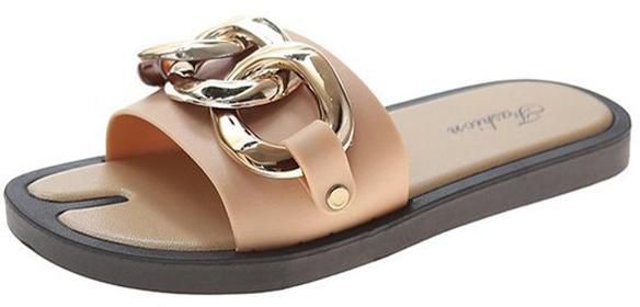 Kime Camio Chain Flat Sandals SH34625 - 5 Sizes (4 Colors)