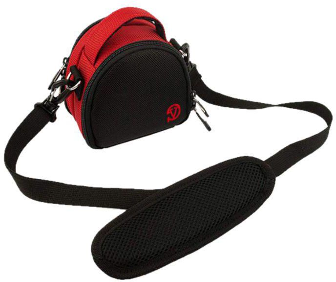 Mini Laurel Carrying Bag For Canon PowerShot SX610 HS Digital Camera Red/Black