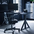 IDÅSEN Desk sit/stand - black/dark grey 160x80 cm