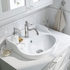 TÄNNFORSEN / RUTSJÖN Wash-stnd w drawers/wash-basin/tap - light grey/white marble effect 102x49x76 cm