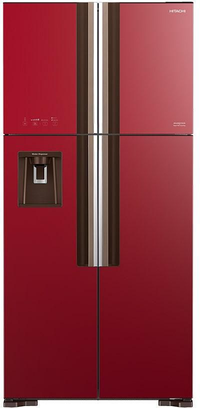 Hitachi RW760PUK7GRD 760L Inverter French Door Refrigerator, Glass Red
