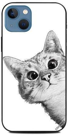 غطاء حماية واقٍ بطبعة قطة غاضبة لأبل آيفون 13 متعدد الألوان