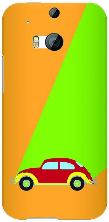 Stylizedd HTC One M8 Slim Snap Case Cover Matte Finish - Retro Bug Orange