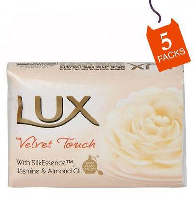 Lux Velvet Touch Soap Bar - 125g - Pack Of 5