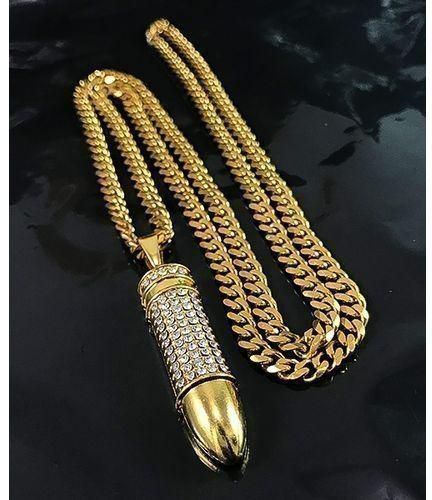 Cuban Chain With Bullet Pendant