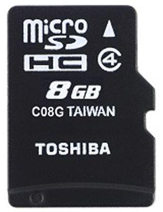 Toshiba Micro SD Memory Card With Adapter - 8GB - Black