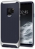 Spigen Samsung Galaxy S9 Neo Hybrid cover / case - Arctic Silver with Midnight Blue TPU back Herringbone pattern