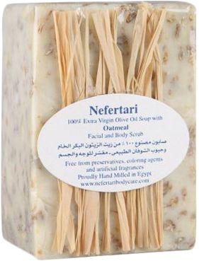Nefertari Oatmeal Facial and Body Scrub Soap Bath Bar, 300 gm