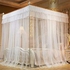 6 By 6 Four Stand Mosquito Net With Metallic Stand-white Net