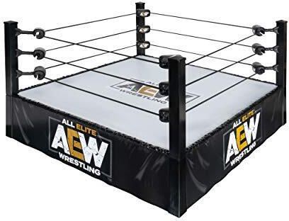 All Elite Wrestling Unrivaled Collection Action Ring - Authentic Action Ring, with Flexible Tension Ring Ropes