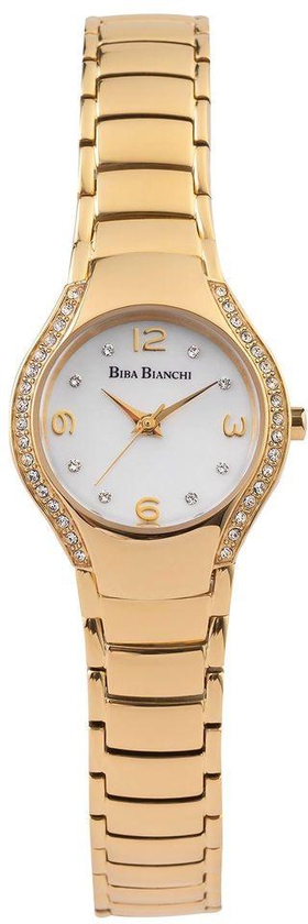 Biba Bianchi Women's Watch Goldtone White Dial & Stainless Steel Band - BB-W21243078