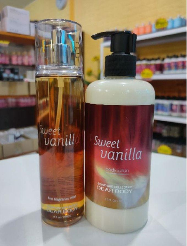 Dear Body Sweet Vanilla Fine Fragrance Mist 236ml & Body Lotion 500ml