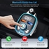 Bluetooth 5.0 FM Transmitter, for Car, 7 Colors LED Backlit Car Radio Bluetooth Adapter Type-C & Dual-Port USB Charger Supports USB Flash Drive, TF Card
