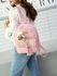 3Pcs Women's Backpack Set Flowers Decor Tassels Design Sweet Casual Bags Set