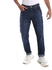 Andora Rounded Pockets Casual Straight Jeans Pants - Navy Blue