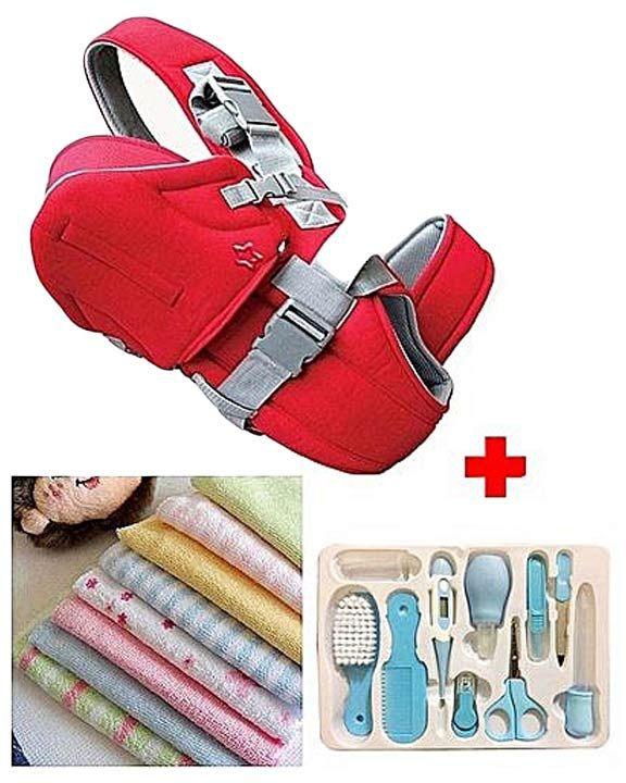 Baby Carrier + Grooming Kit + 8Pcs Assorted Infant Towel