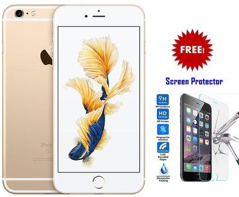 Apple iPhone 6S Plus -5.5" -64GB -2GB RAM - 12MP - 4G - Gold + Free Screen Protector