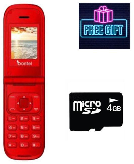 Bontel A225,,1.77' Mobile Phone (Dual Sim) Flip Phone +MEMORY CARD