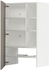 METOD Wall cb f extr hood w shlf/door - white/Stensund beige 60x100 cm