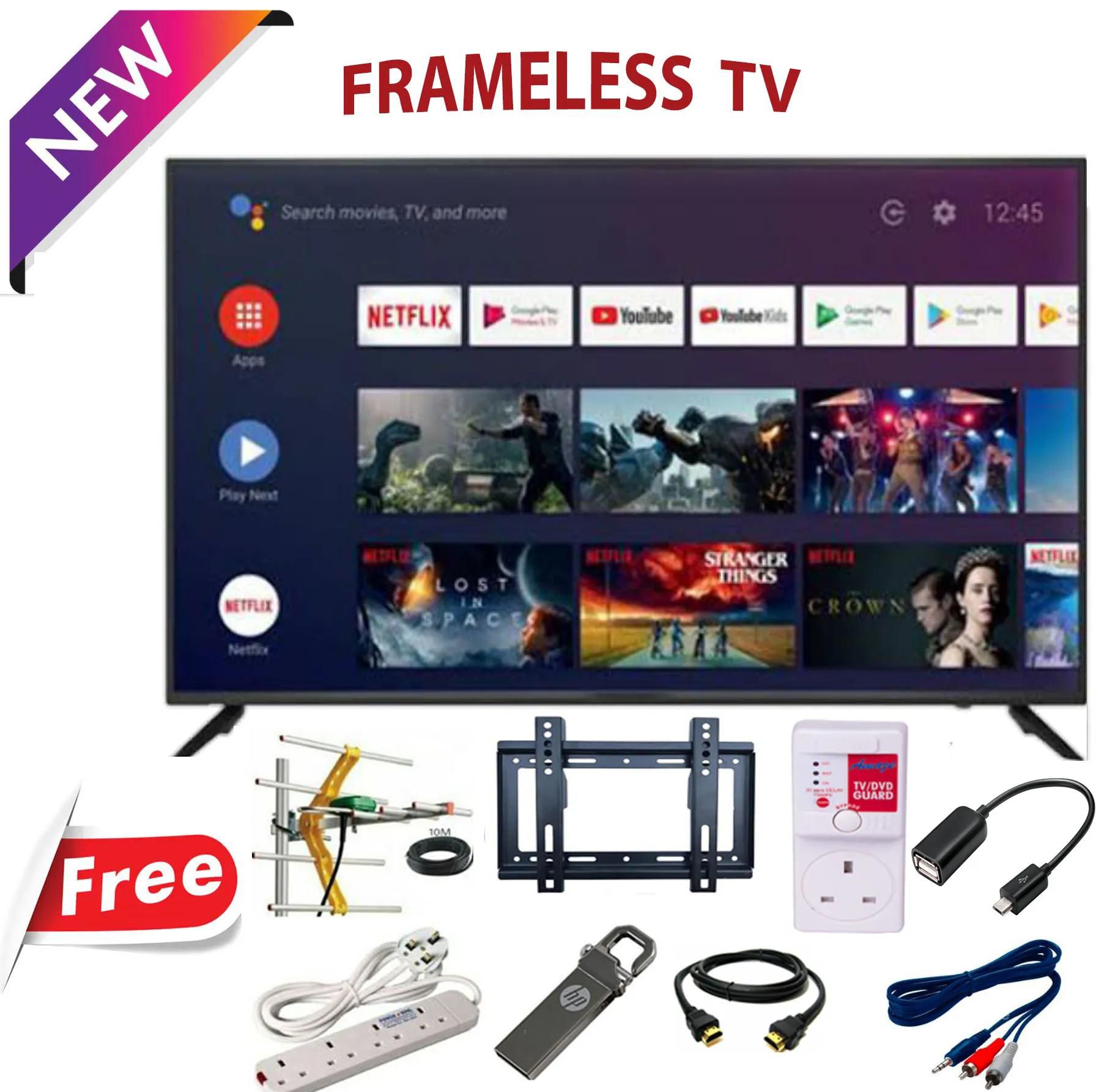 [Best Bundle] VITRON 4388FS -43" inch Smart TV Android Television Full HD Frameless TV with Netflix Youtube Television
