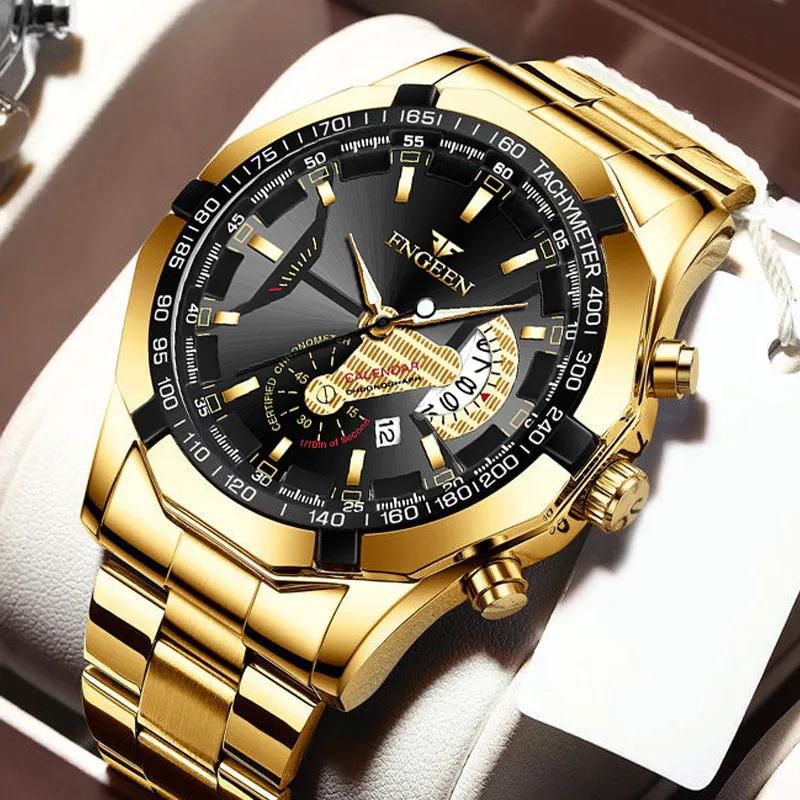 Watches Men's Watches FNGEEN New Concept Quartz Watches Fashion Casual Military Sports Wristwatch Waterproof Luxury Men's Clock Relogio Masculino S001