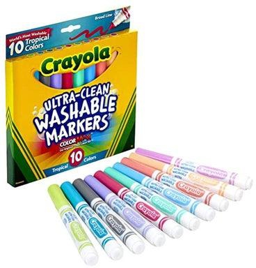 10-Piece Tropical Markers Yellow/Red/Blue