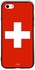 غطاء حماية لهاتف أبل آيفون SE بلون علم سويسرا
