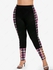 Plus Size Side Checked Panel Leggings - 5x | Us 30-32