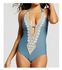 Target Collection USA GORGEOUS MOSSIMO AIRY BLUE CROCHET SWIMSUIT