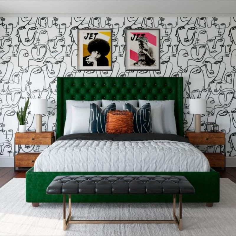 احصل على سرير خشب زان ابيض، 195×120×120 سم - اخضر مع أفضل العروض | رنين.كوم