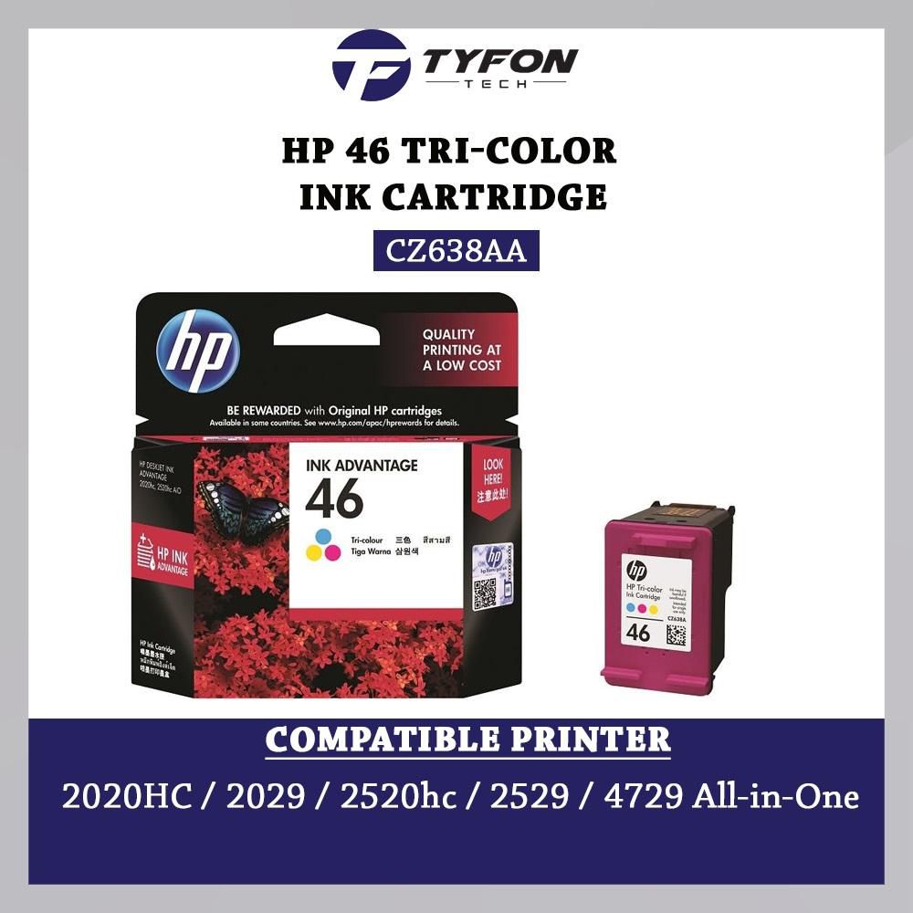 HP 46 Tri-Color Ink Cartridge (CZ638AA) for Deskjet 2020HC 2029 2520HC Printer