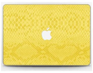 غلاف لاصق بتصميم ثعبان أصفر لجهاز ماك بوك برو ريتينا 13 (2015) متعدد الألوان