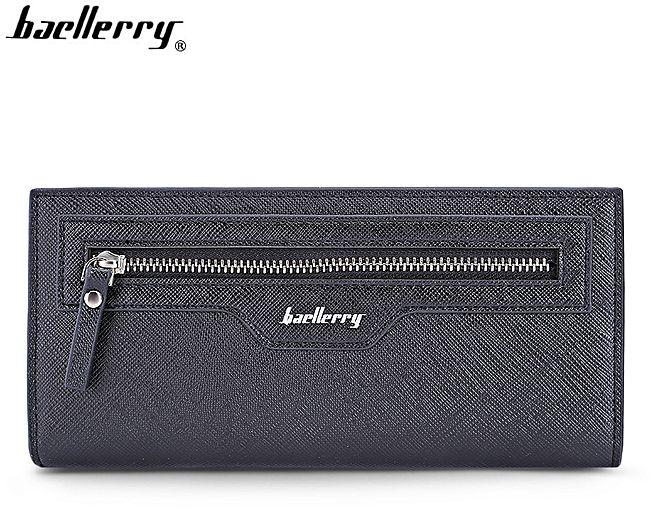 Fashion LuxurCasual Business Thin Long Card Holder Wallet - Black