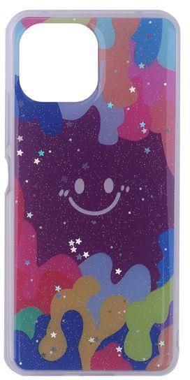 XIAOMI MI 11 LITE - Smiley Face Multicolor Silicone Cover With Stars And Glitter