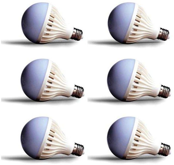 E27 Led Bulb Lamps - 6 Pcs - White Light - 15 Watt
