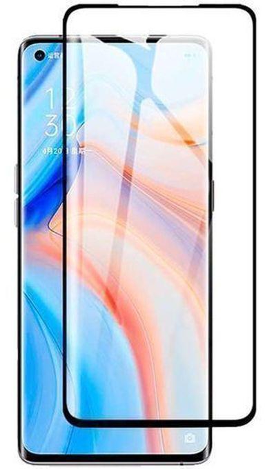5D Curved Glass Screen Protector For Oppo Reno 4 Pro - Black
