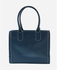 CALLISTA Braided Leather Handbag - Navy Blue
