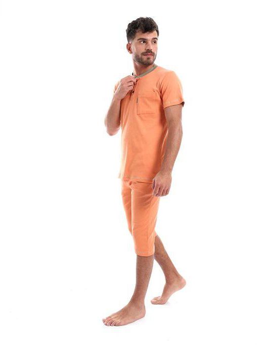 Caesar Men's Pajama Set T-shirt Round Neck And Permoda