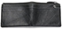 Zipper Detail Leather Wallet Black