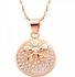18k Rose Gold Plated Necklace with Micro Pave Crystal