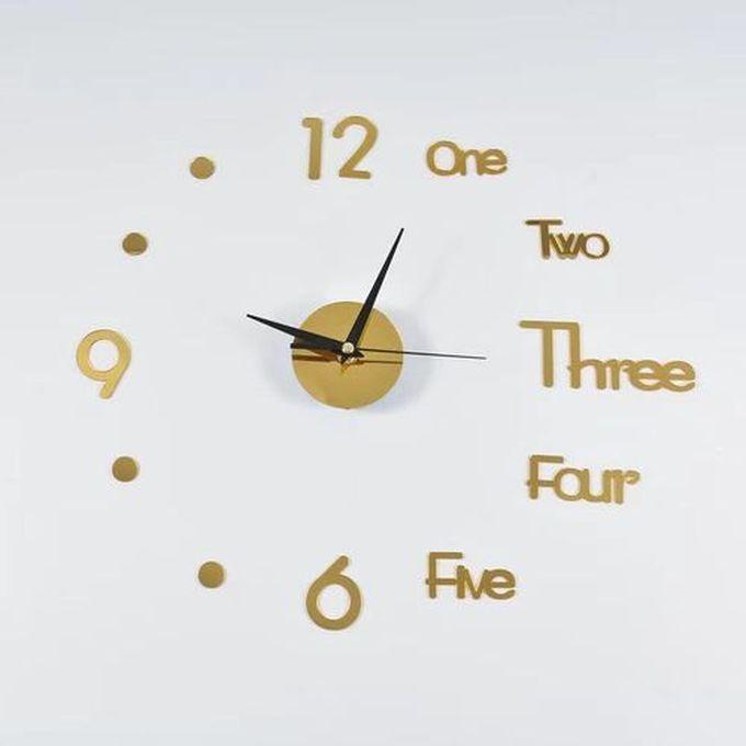 40cm 3D Number/letter DIY Wall Clock Mirror Wall Stickers