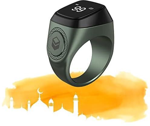 iQIBLA - Smart Tasbih Zikr Aluminium Ring - Green - 20mm