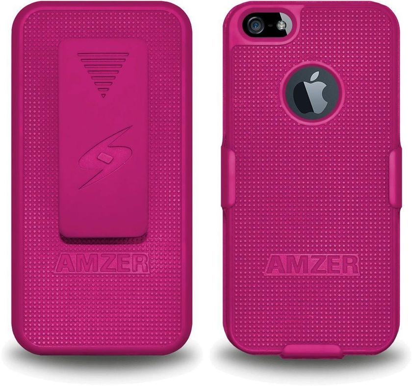 Amzer Shellster Case Cover for iPhone 5 - Hot Pink