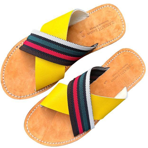 Zawadi Zenu Men's Sandals – Yellow