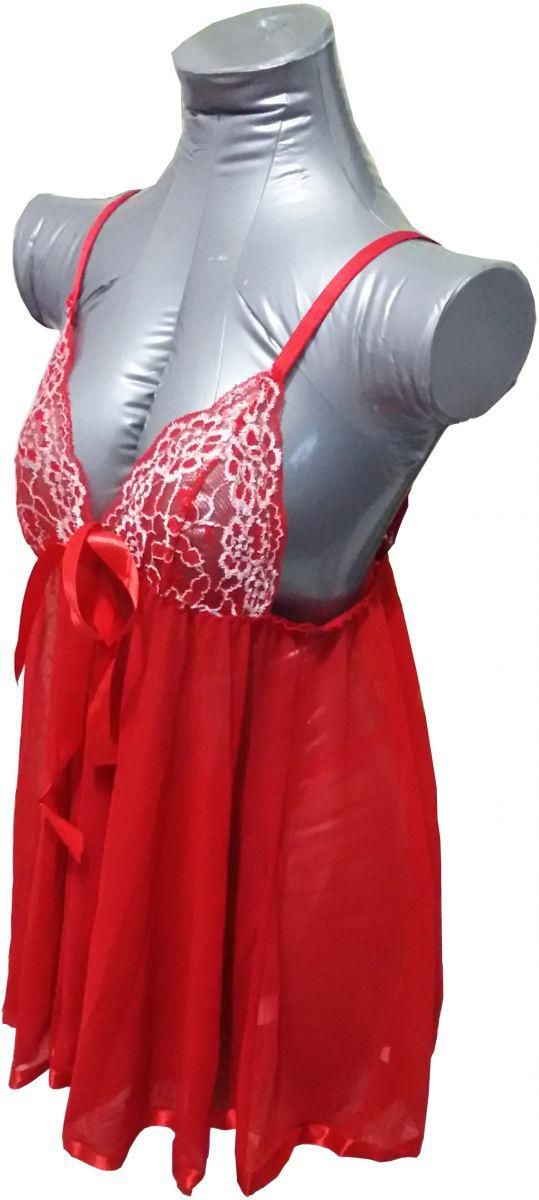 Lingerie Red Lace Nightwear Dress - بيبي دول لانجيري أحمر رائع الشكل