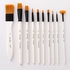 Set Of 10 Wood-pole Nylon Hair Multi-head Watercolor Brushes